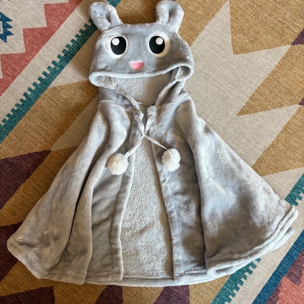 Adorable Gray Animal Hooded Cape
